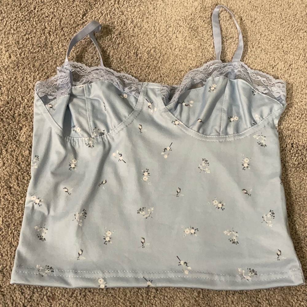 floral print crop top, size XS